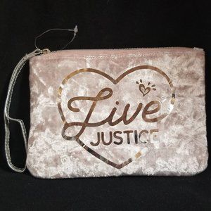 GIRLS LIVE JUSTICE PINK CLUTCH/WRISTLET PURSE